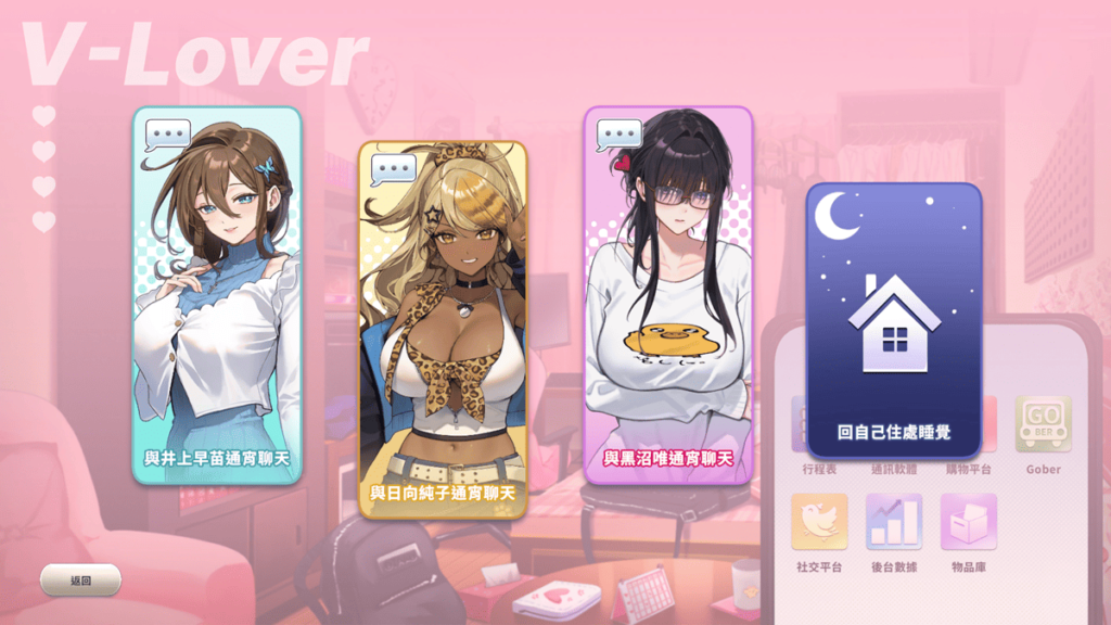 週日可選擇要換哪位中之人通宵聊天