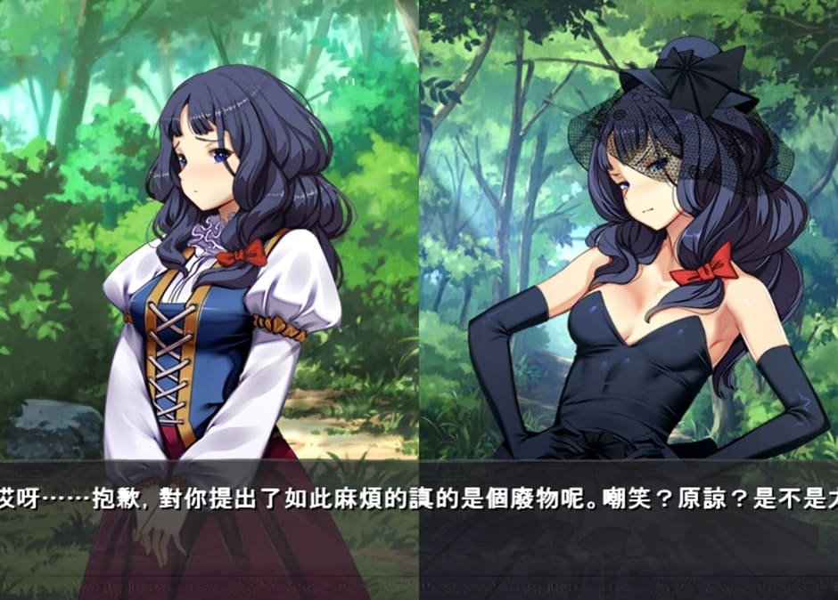左邊是一般型態的「白雪公主」，右邊是進化型態的「驅使小矮人的白雪公主」