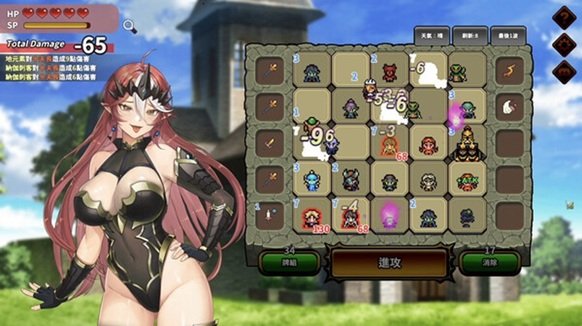 肉鴿卡牌戰鬥介面